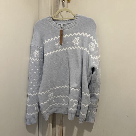 Skims Sweaters - Skims Cozy Crewneck Pullover Sweater Size M NWT In Blue Heart